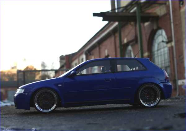 1:18 Audi S3 Typ 8L Facelift 2001-2003 NARGOBLAU + BBS LM = OVP